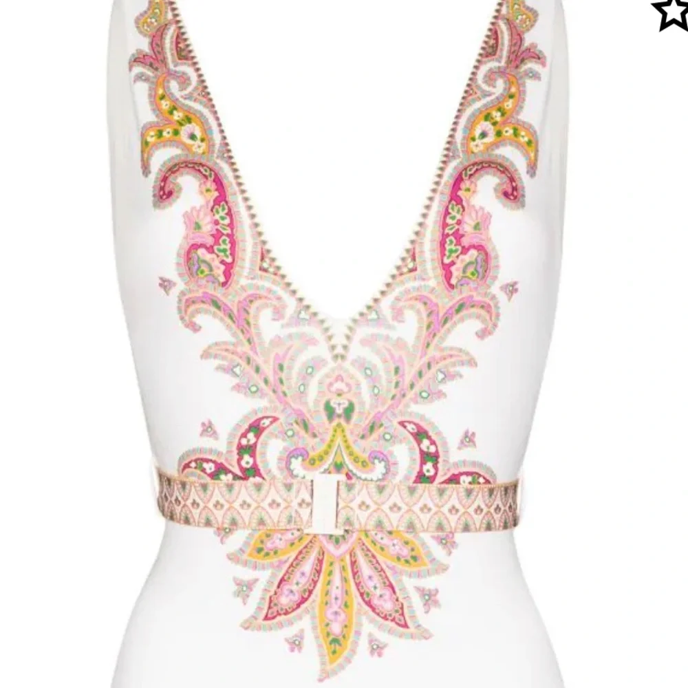 Zimmerman teddy belted plunge one piece bathing suit - size 1 - Picture 1 of 8